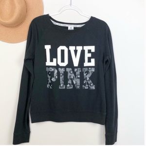 VS PINK Black Sweatshirt